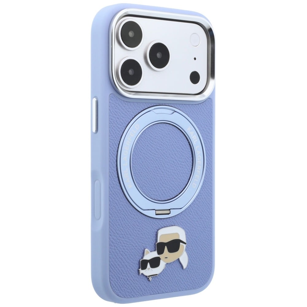 Karl Lagerfeld Karl Lagerfeld με Ring Stand 360 Karl & Choupette Heads Pin MagSafe - θήκη για Apple iPhone 18 Pro / 17 - Ανοιχτό Μπλέ - Image 4
