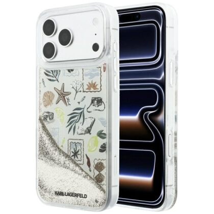 Karl Lagerfeld Liquid Glitter Beach & Sand - θήκη για Apple iPhone 18 Pro Max / 17 Pro Max - Μπεζ