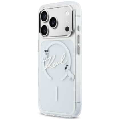 Διάφανη θήκη Karl Lagerfeld Script Logo με MagSafe για iPhone 17 Pro Max