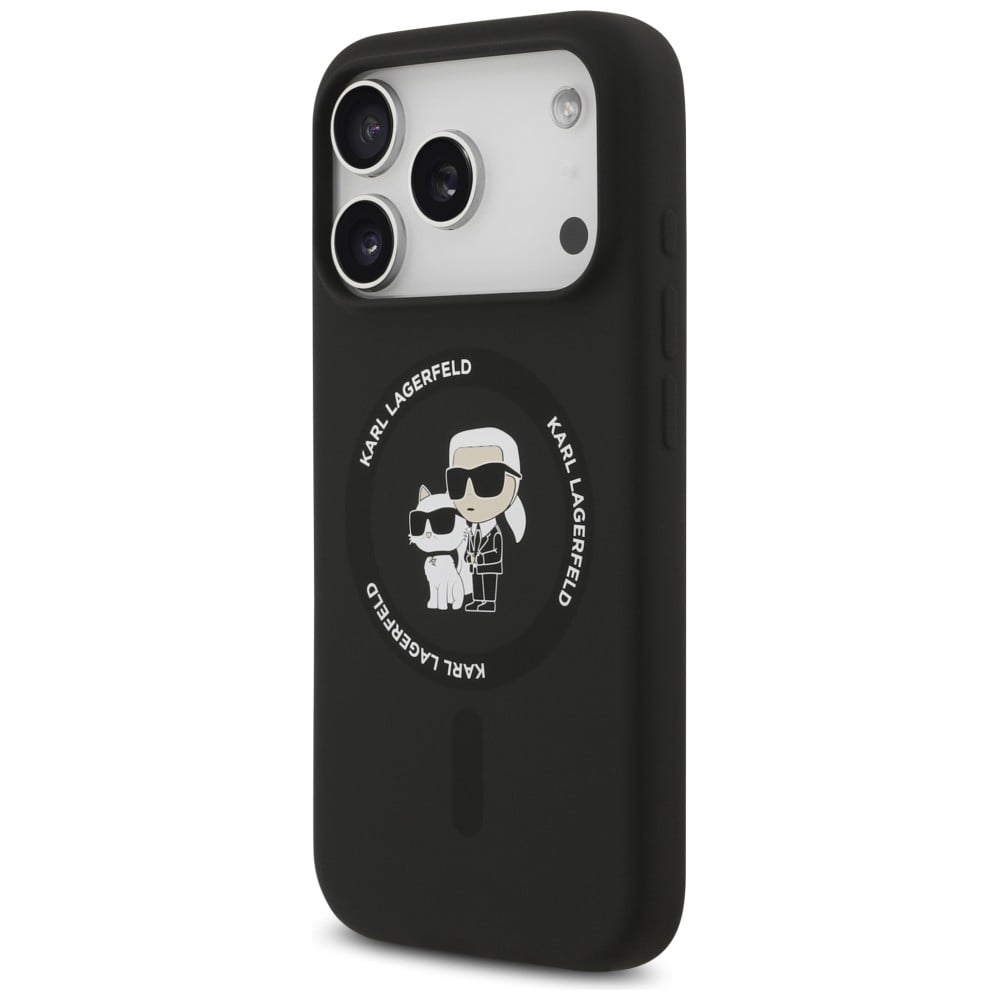 Karl Lagerfeld Silicone Karl&Choupette Ring MagSafe - θήκη για Apple iPhone 18 Pro Max / 17 - Μαύρο - Image 2