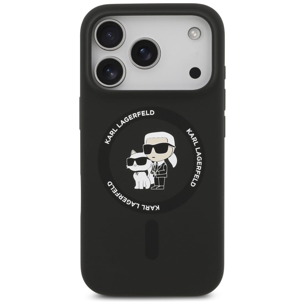 Karl Lagerfeld Silicone Karl&Choupette Ring MagSafe - θήκη για Apple iPhone 18 Pro Max / 17 - Μαύρο - Image 3
