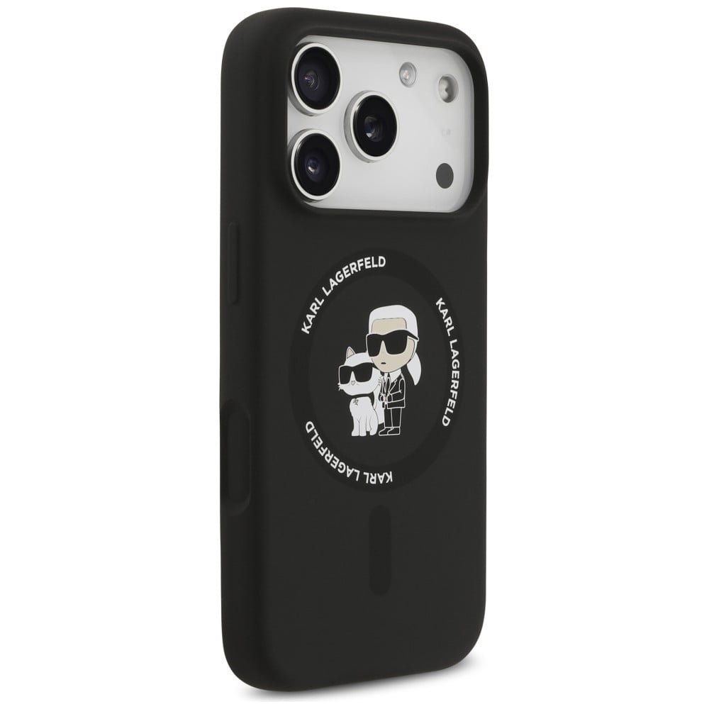 Karl Lagerfeld Silicone Karl&Choupette Ring MagSafe - θήκη για Apple iPhone 18 Pro Max / 17 - Μαύρο - Image 4