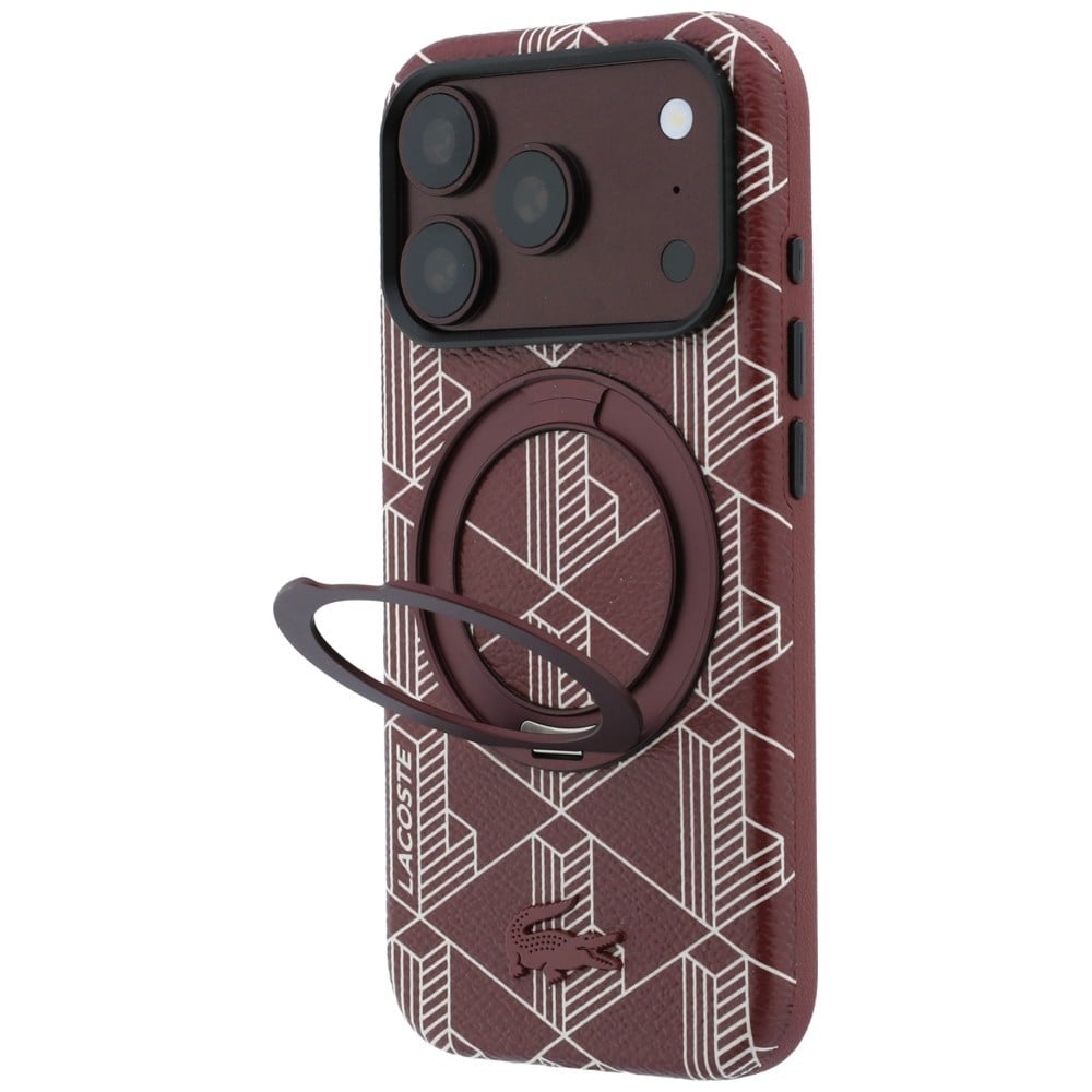 Θήκη Lacoste Blend με βάση δακτυλίου MagSafe για iPhone 18 Pro / 17 Pro μπορντό - Image 2