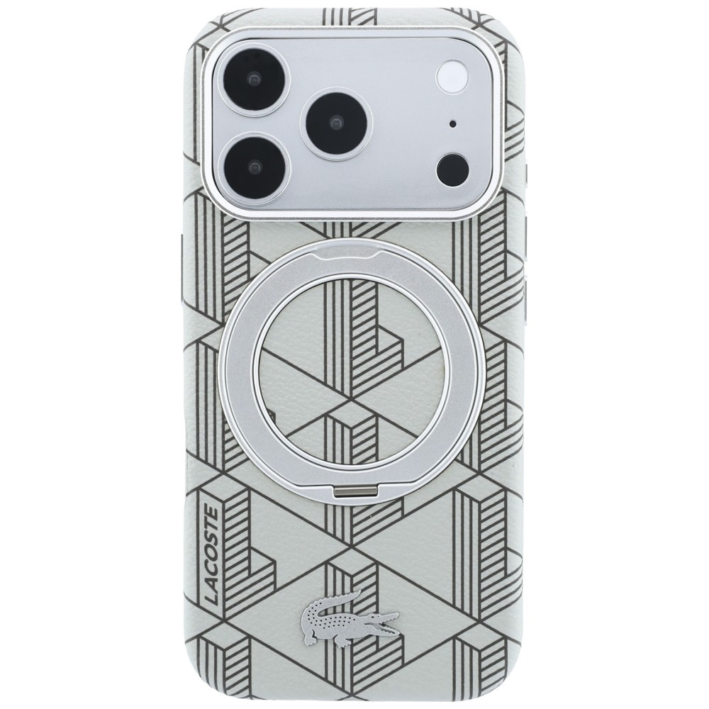 Θήκη Lacoste Blend με βάση δακτυλίου MagSafe για iPhone 18 Pro Max / 17 Pro Max γκρι - Image 3