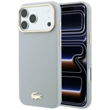 Θήκη Lacoste Champs Elysees Embossed MagSafe για iPhone 18 Pro Max / 17 Pro Max γκρι