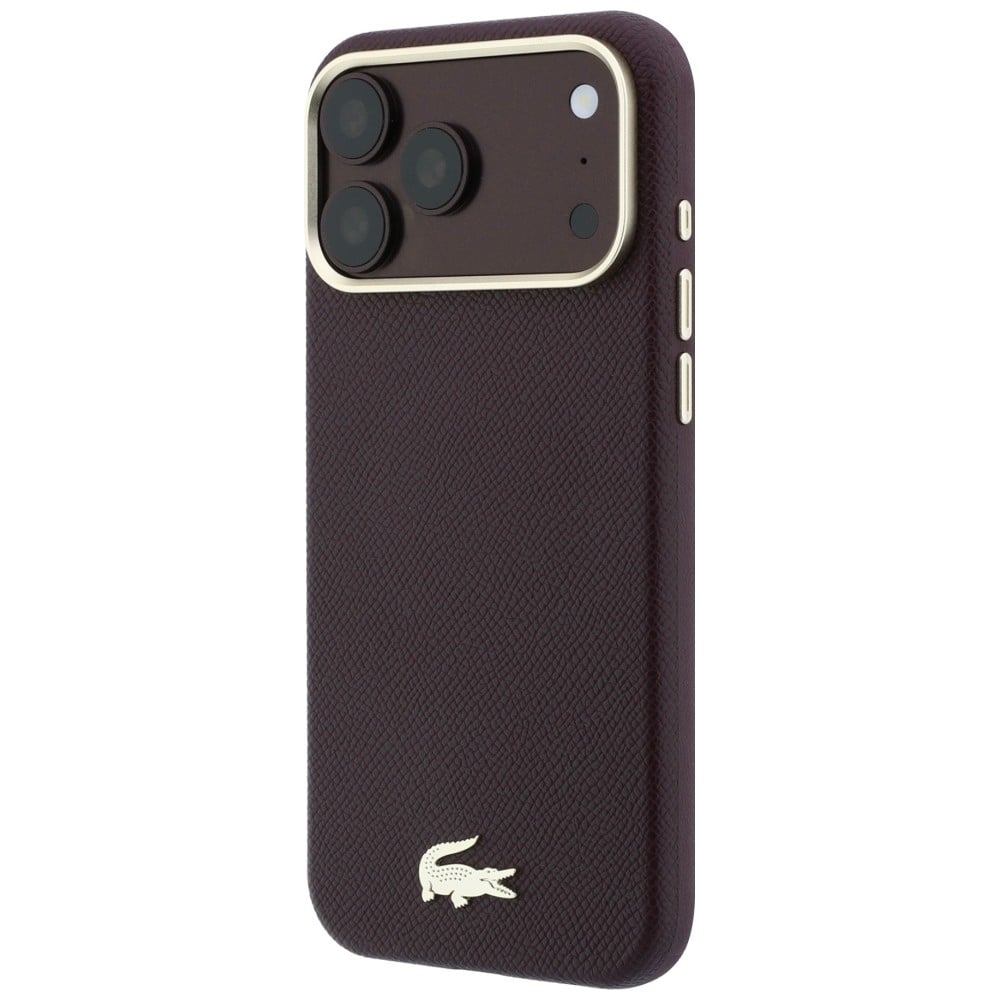 Θήκη Lacoste Champs Elysees Embossed MagSafe για iPhone 18 Pro / 17 Pro μπορντό - Image 2
