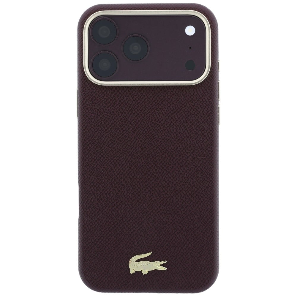 Θήκη Lacoste Champs Elysees Embossed MagSafe για iPhone 18 Pro / 17 Pro μπορντό - Image 3