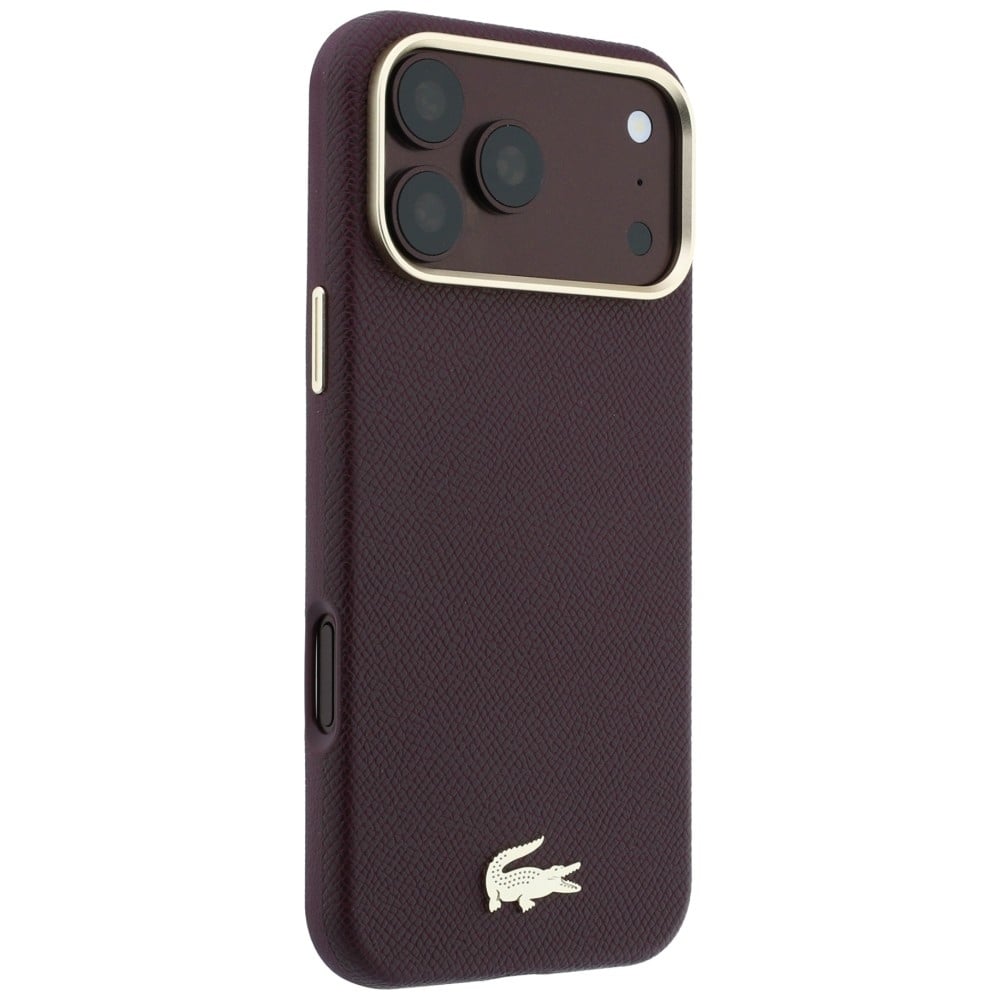 Θήκη Lacoste Champs Elysees Embossed MagSafe για iPhone 18 Pro / 17 Pro μπορντό - Image 4