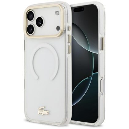 Lacoste Shockproof IML Χρυσό Λογότυπο MagSafe - θήκη για Apple iPhone 18 Pro Max / 17 Pro Max - Διάφανο