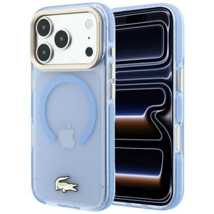 Θήκη Lacoste IML Ανθεκτική Χρυσό Λογότυπο MagSafe για iPhone 18 Pro / 17 Pro μπλε