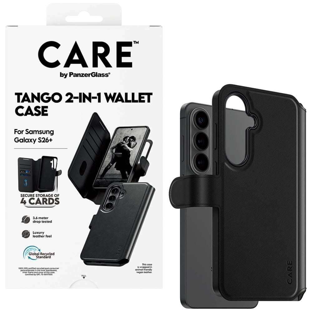 CARE by PanzerGlass Tango 2-in-1 θήκη πορτοφόλι για Samsung Galaxy S26 Plus μαύρο - Image 5