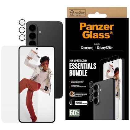 PanzerGlass Hoops 2-in-1 Ultra-Wide Fit Γυαλί + Προστασία Φακού για Samsung Galaxy S26+ Καφέ