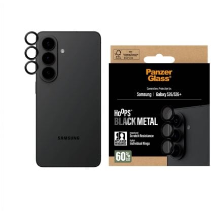 PanzerGlass Hoops Lens Protector Γυαλί Ασφαλείας για Φακό Κάμερας Samsung Galaxy S26/S26+, Μαύρο