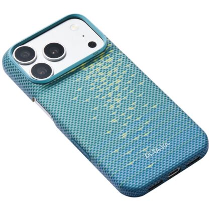 Μπλε θήκη PITAKA Edge Case MagSafe από αραμίδιο (Kevlar) για iPhone 18 Pro και 17 Pro