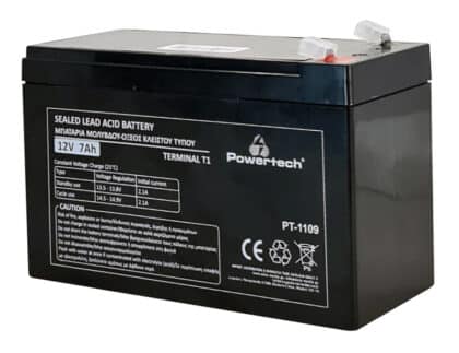 Powertech PT-1109 Μπαταρία Μολύβδου 12V 7Ah, T1