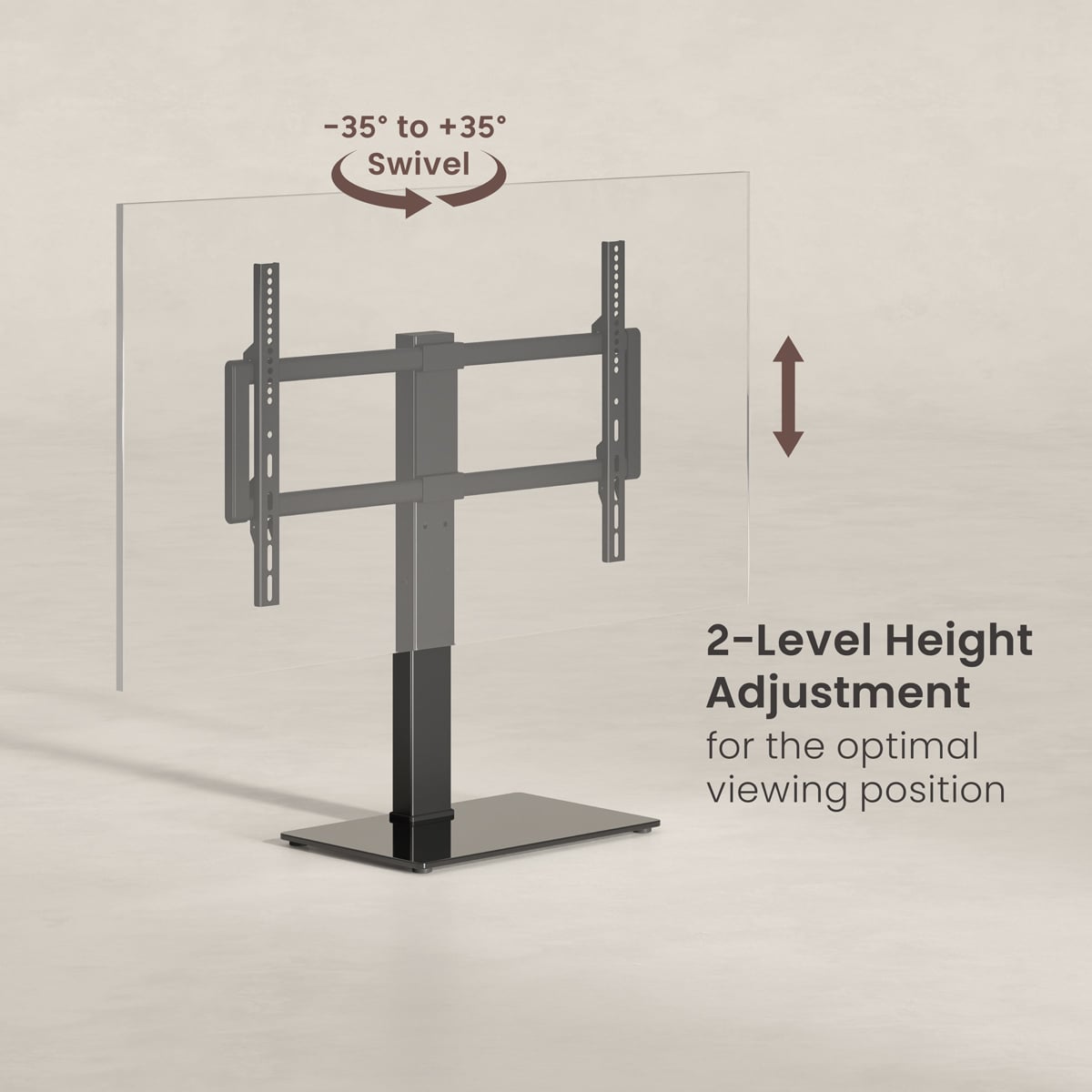 POWERTECH βάση τηλεόρασης PT-1565 επιτραπέζια 37-75" έως 40kg - Image 3