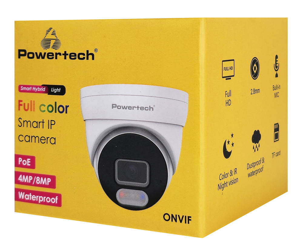 POWERTECH IP κάμερα PT-1593 με μικρόφωνο & λειτουργία Full Color, 8MP, 2.8mm, PoE, IP67 - Image 4