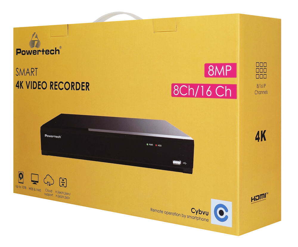 POWERTECH καταγραφικό NVR PT-1598 8 κανάλια 8MP H.264+/H.265+ - Image 4