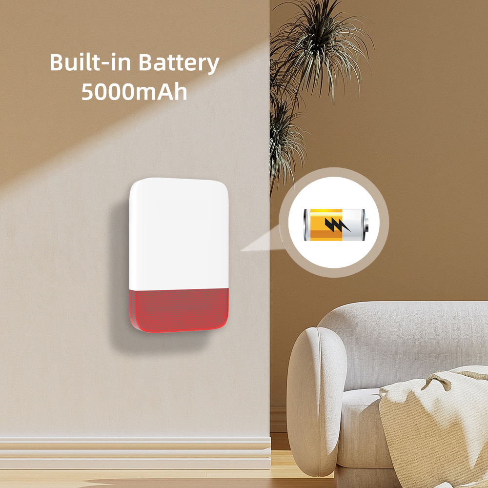 POWERTECH σειρήνα PT-1608 εξωτερικού χώρου IP65 433MHz 5000mAh κόκκινη - Image 4