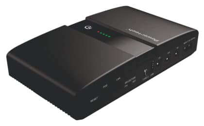 Powertech PT-1634 Mini DC UPS, 36W, 20000mAh, 3x DC, USB/USB-C, PoE/LAN, Μαύρο