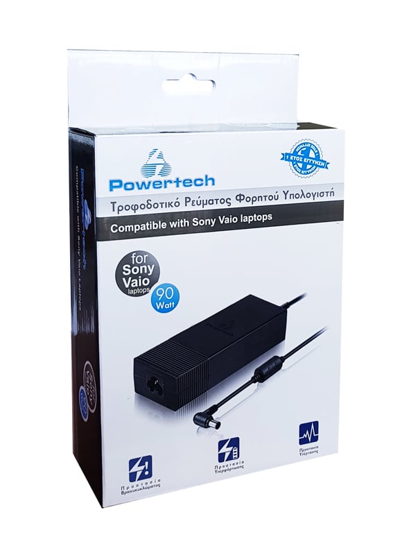 POWERTECH φορτιστής PT-53 για Sony Vaio 19.5V 90W μαύρος - Image 2