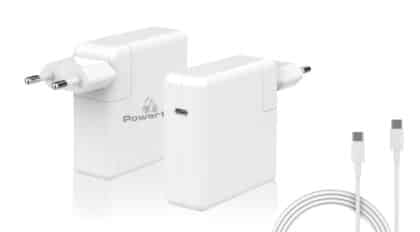 Powertech PT-704 Φορτιστής Laptop 61W USB Type-C PD για Apple, Λευκός
