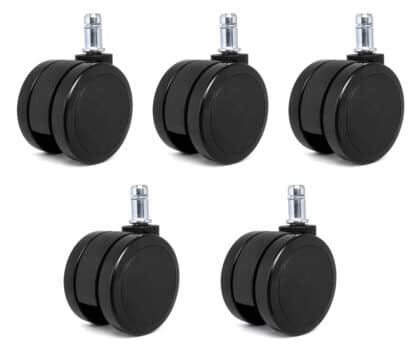 Powertech PT-1390 Σετ Ανταλλακτικών Ροδάκια για Καρέκλα Γραφείου, 5τμχ