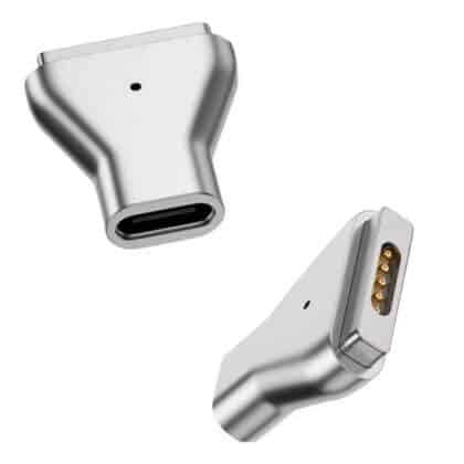 Powertech YX-MS2 Αντάπτορας Τροφοδοσίας USB-C σε MagSafe 2, Ασημί