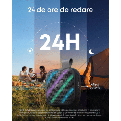 Μαύρο φορητό ηχείο Anker Soundcore Boom Go 3i Bluetooth
