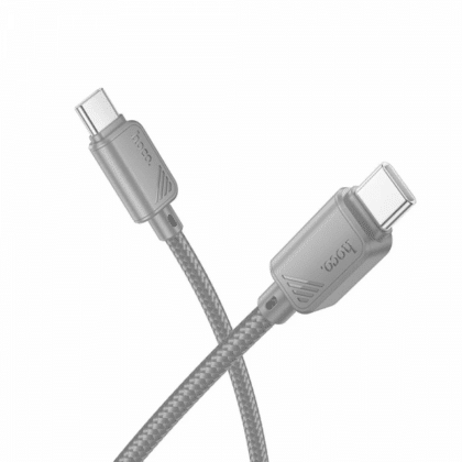 Hoco X113 Καλώδιο USB-C σε USB-C 60W, 1m, Γκρι