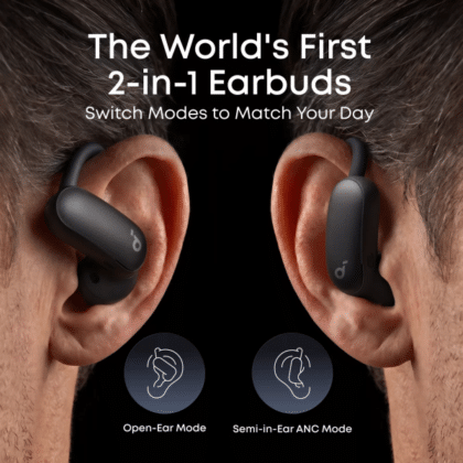 Ακουστικά Anker SoundCore AeroFit 2 Pro A3875G11 μαύρου χρώματος ανοιχτού τύπου