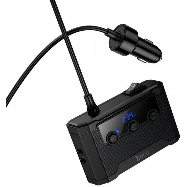 Hoco Z64 Φορτιστής Αυτοκινήτου 15.5W 3.1A 2 x USB-A 2 x USB-C 3 x Extender Μαύρο - Image 4