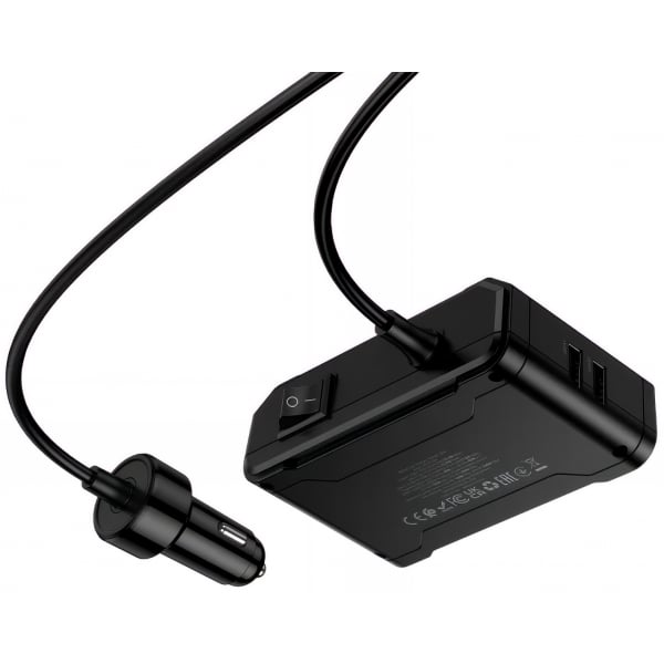 Hoco Z64 Φορτιστής Αυτοκινήτου 15.5W 3.1A 2 x USB-A 2 x USB-C 3 x Extender Μαύρο - Image 5