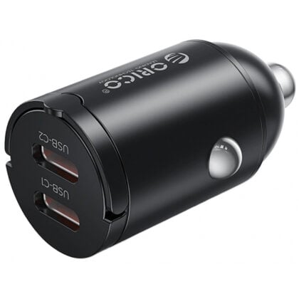 Orico MiniRing Φορτιστής Αυτοκινήτου 30W 3A 2 x USB-C Μαύρο