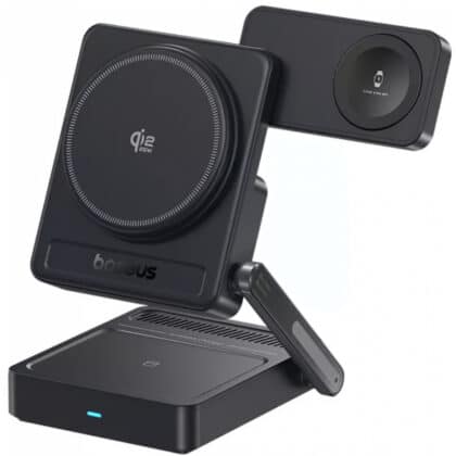 Baseus PicoGo AF21 Ασύρματος Φορτιστής 3σε1 35W, Μαύρος, E0205402