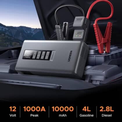 Ugreen ES703 Jump Starter 4in1 μαύρο φορητός εκκινητής μπαταρίας αυτοκινήτου