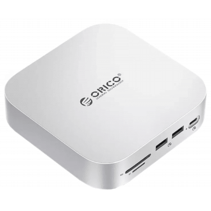 Orico MiniLink M48PR Πολυλειτουργικός Hub 9in1 για Apple Mac Mini M4, Ασημί