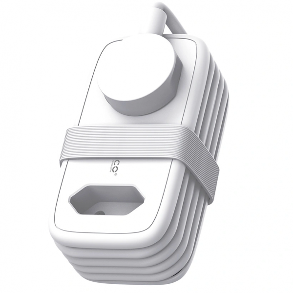 Orico Power Strip APP, 1 x Schuko - 1 x Socket - 2 x USB-A - 1 x USB-C, Λευκό Γκρι - Image 2