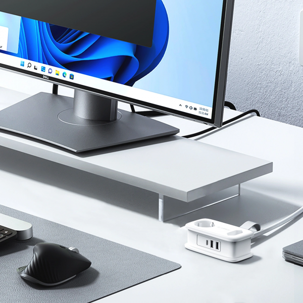 Orico Power Strip APP, 1 x Schuko - 1 x Socket - 2 x USB-A - 1 x USB-C, Λευκό Γκρι - Image 4