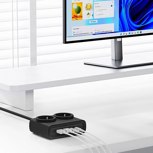 ORICO PDC25 Πολύπριζο 2 x Schuko, 2 x USB-A, 2 x USB-C, Μαύρο - Image 4
