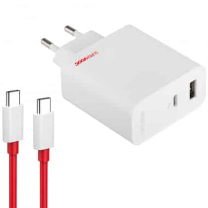 OnePlus Wall Charger 80W 1 x USB-A - 1 x USB-C με καλώδιο USB-C Λευκό
