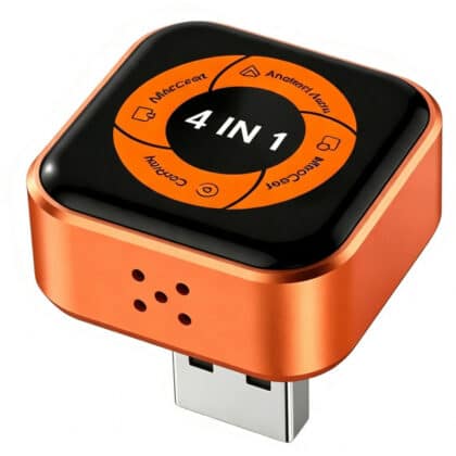 Carlinkit Mini Ultra6 Ασύρματος Αντάπτορας CarPlay / Android Auto, Μαύρος Πορτοκαλής