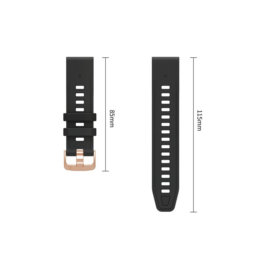 TECH-PROTECT Silicone Ιμάντας Smartwatch Garmin Fenix 5S / 5S Plus / 6S / 6S Pro / 7S / 8 / 9 / 9 Pro (43 mm), Μαύρος - Image 4