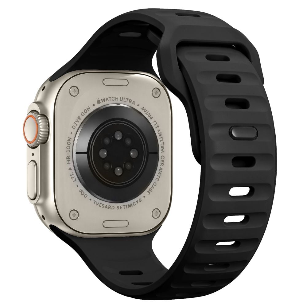 TECH-PROTECT Silicone Line Λουράκι Apple Watch 8 / 9 / 10 / 11 / 12 / SE / Ultra (44 / 45 / 46 / 49 mm), Μαύρο - Image 2