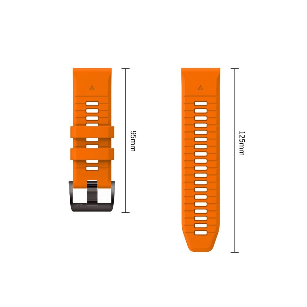 TECH-PROTECT Silicone Ιμάντας Garmin Fenix 5X / 5X Plus / 6X / 6X Pro / 7X / 8 / 8 Pro / 9 / 9 Pro (51 mm), Signal Orange - Image 4