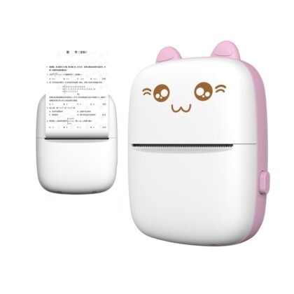 Θερμικός Εκτυπωτής HURC9, Bluetooth Mini Kitty, Ροζ
