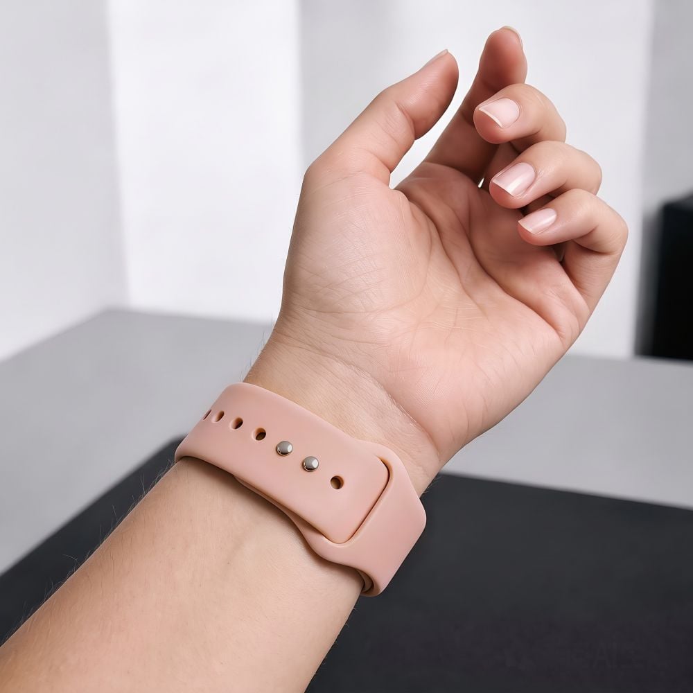 TECH-PROTECT Silicone Ιμάντας Apple Watch 8 / 9 / 10 / 11 / 12 / SE / Ultra (44 / 45 / 46 / 49 mm), Dusty Rose - Image 5