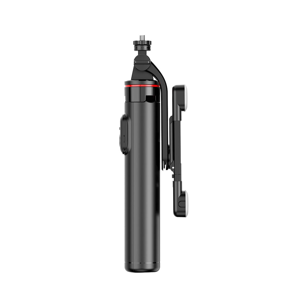OEM WC13YDS Τρίποδο Selfie Stick, Τηλεσκοπικό 1.3m με Διπλή Λάμπα και Βάση Τηλεφώνου, Μαύρο - Image 5