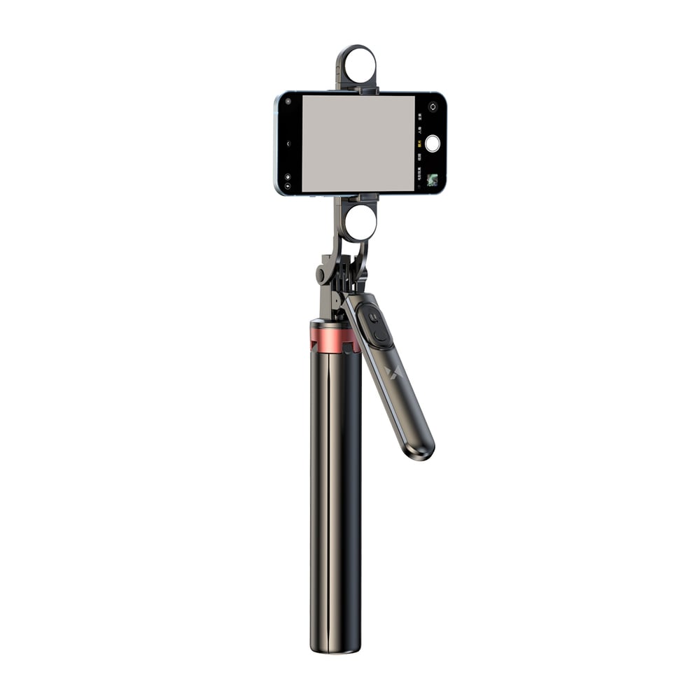 Τρίποδο Selfie Stick WH181D-Y1S, Τηλεσκοπικό 1,75m από Κράμα Αλουμινίου με Διπλή Λάμπα, Μαύρο - Image 5