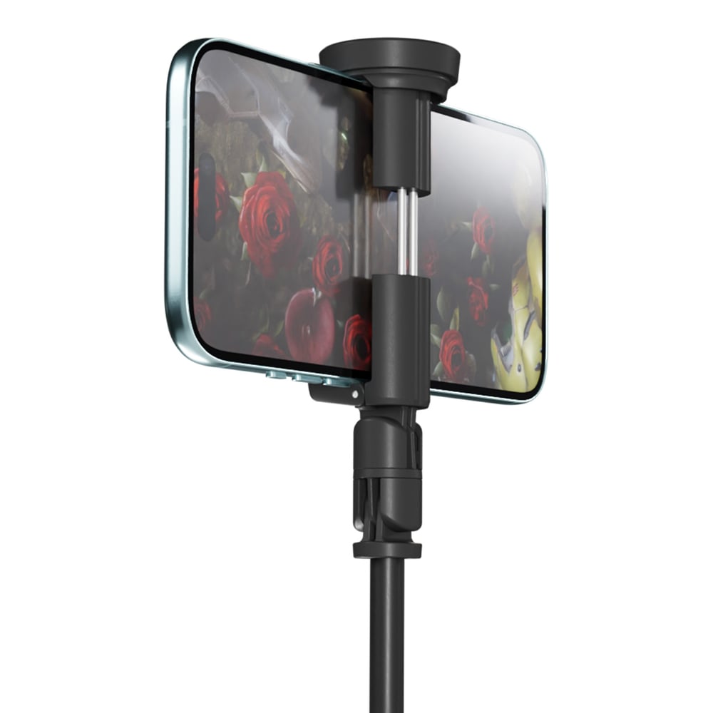 Selfie Stick WRZP1, με Αυτόματα Επεκτεινόμενα Πόδια, Λειτουργία Τρίποδου, 1,7μ, Μαύρο - Image 4